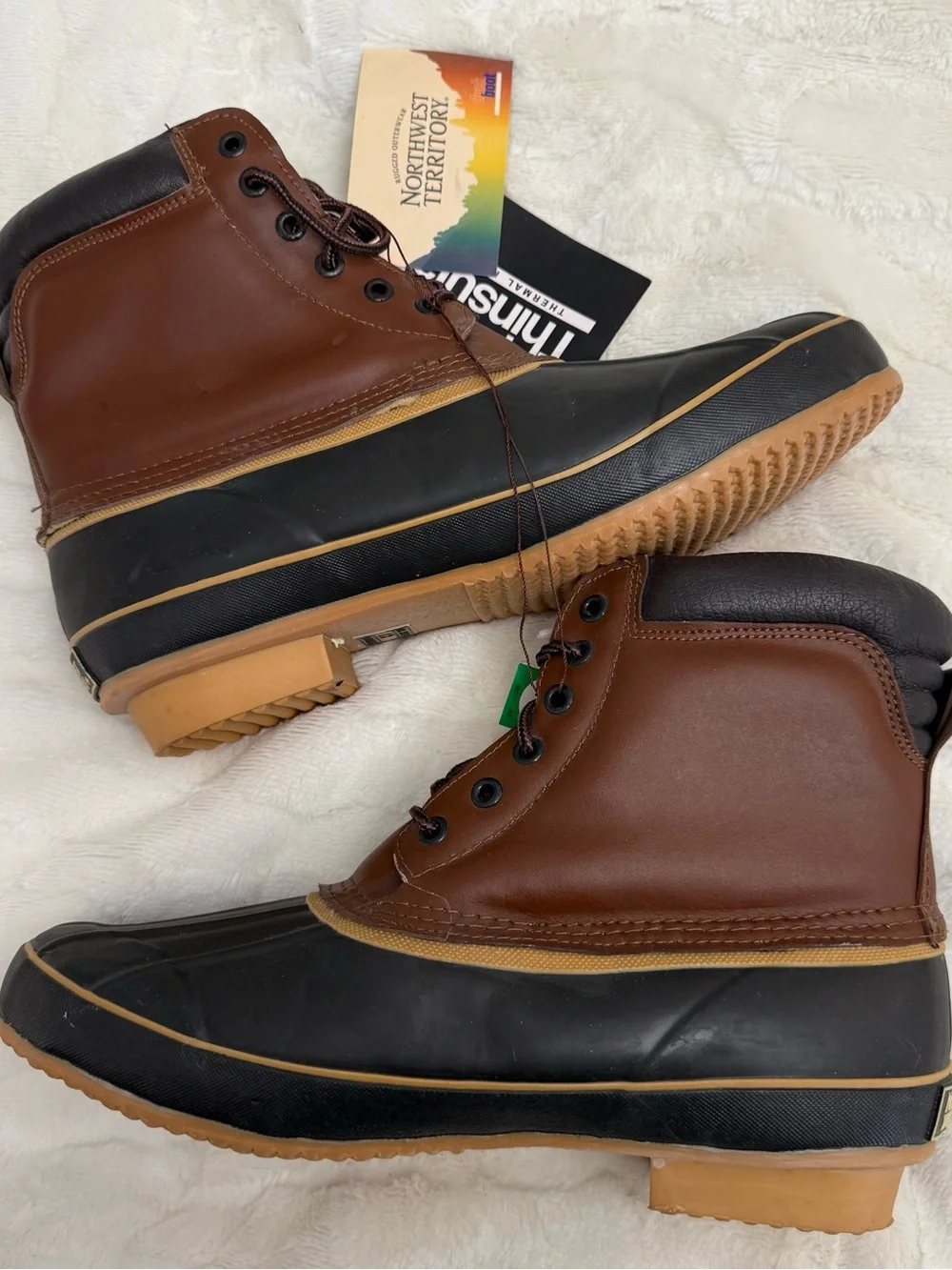 Northwest Territory Brown & Black Waterproof Insulated Duck Boots